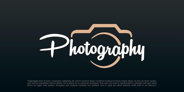 Vettore modello vettoriale per la progettazione di logo di fotografia creativa