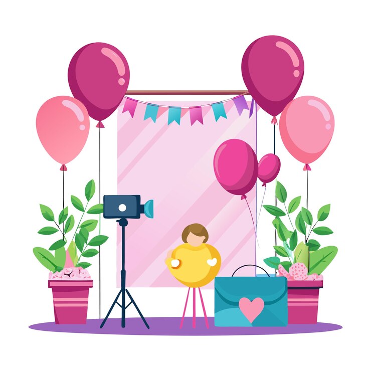 Vector creative photoshoot zone vector illustration