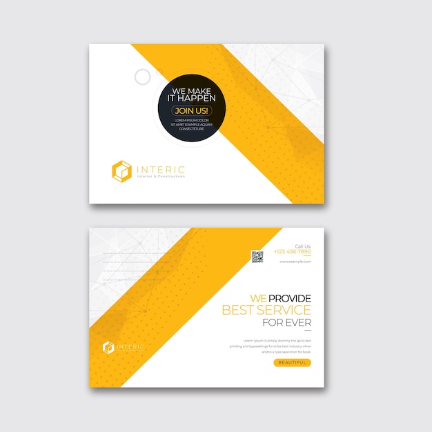 Vector creative postcard template