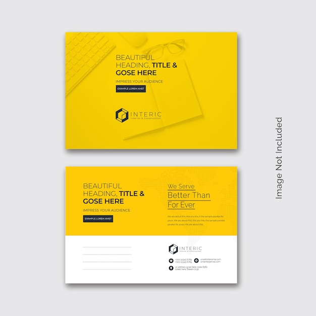 Vector creative postcard template