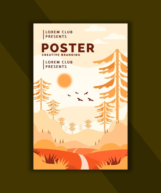 creative poster colorful design template