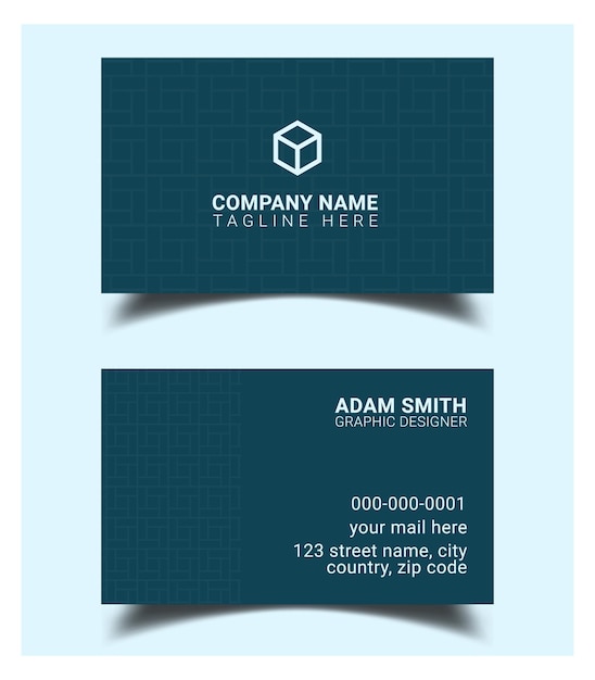 Vector creative premium double side vector flat business card template design