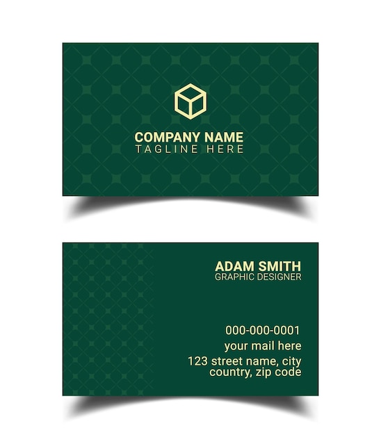 Vector creative premium double side vector flat business card template design