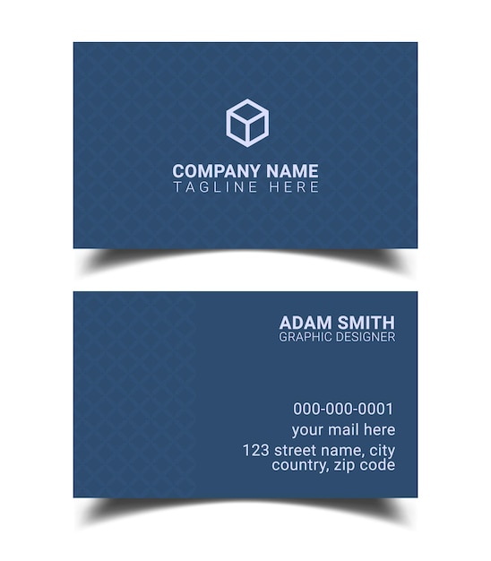 Vector creative premium double side vector flat business card template design