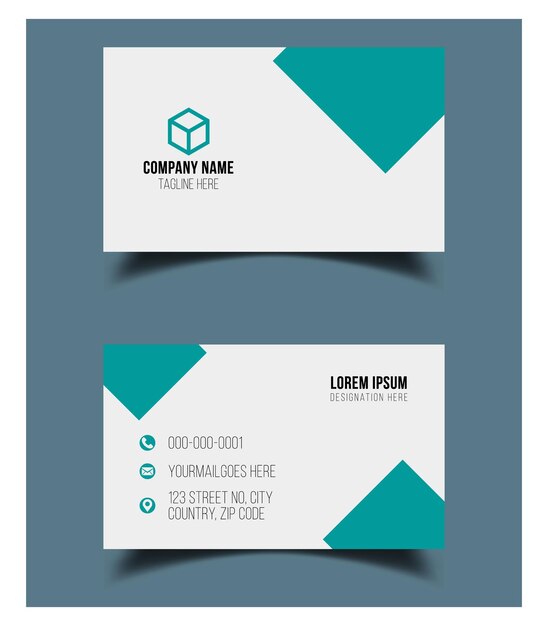Creative premium double vector flat business card template design