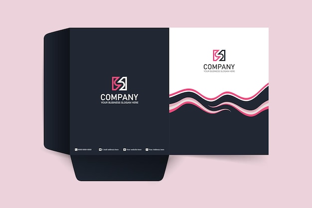 Creative presentation folder design for your business