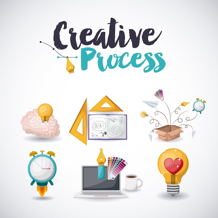 Vector creative process  design