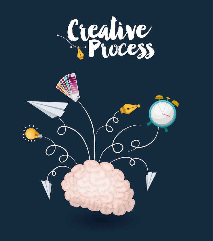 Vector creative process  design