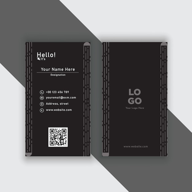 Vector creative professional black business card