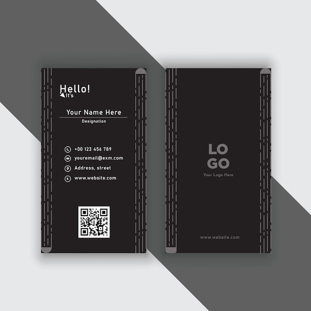 Creative Professional Black Business Card