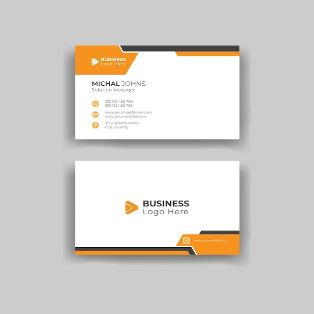 Creative and professional business card design abstract clean and simple business card template