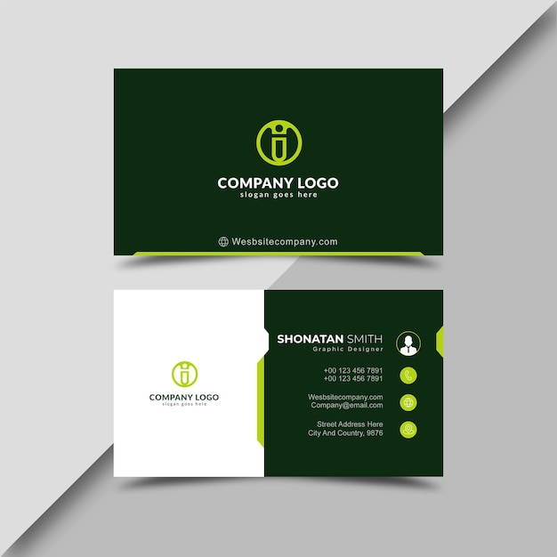 creative and professional business card design clean visiting card