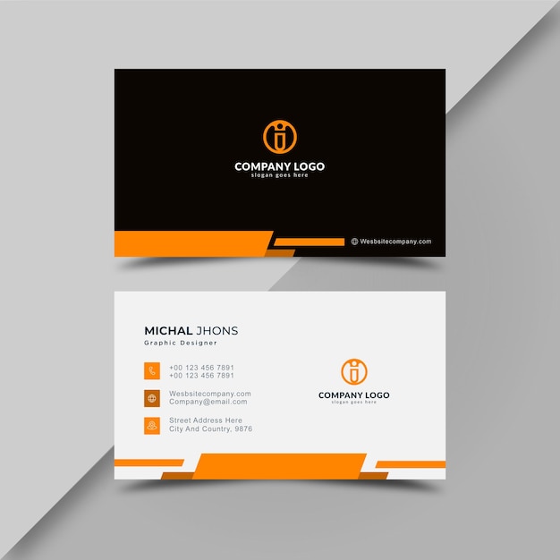 Creative professional business card template design.