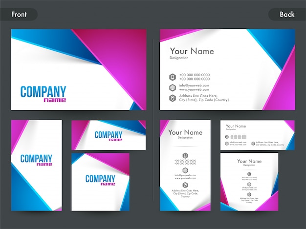 Creative professional business card or visiting card.