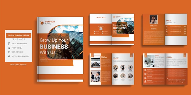 Vector creative professional business and corporate bifold brochure design template