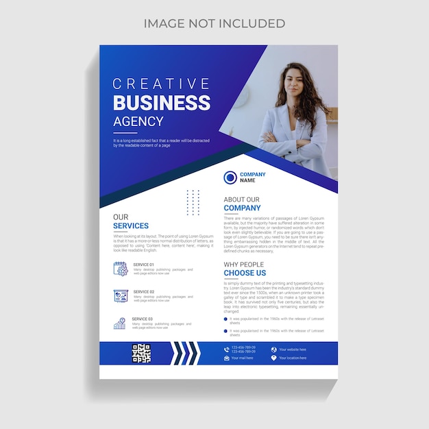 Creative Professional Business and Corporate Flyer Design Template Red, blue, yellow, purple, Green