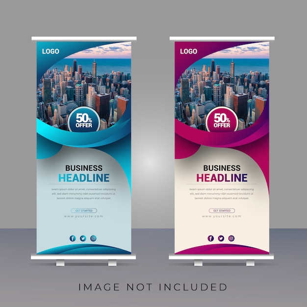 Creative professional business modern roll up banner template design