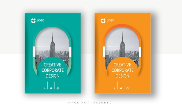 Creative professional corporate book cover design set