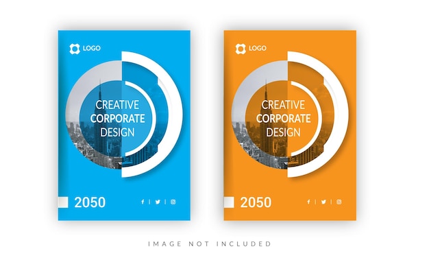 Creative professional corporate book cover design set