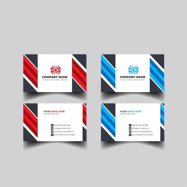 Vector creative professional corporate business card design template