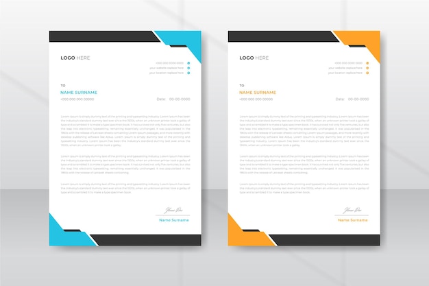 Creative professional corporate letterhead design