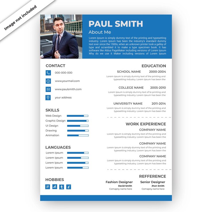 Creative and professional cv resume template