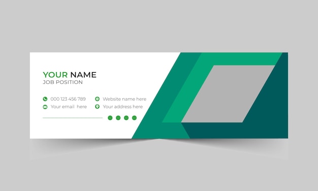 Creative professional email signature standard and simple template design