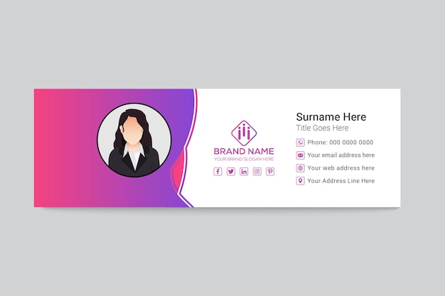 creative and professional email signature template