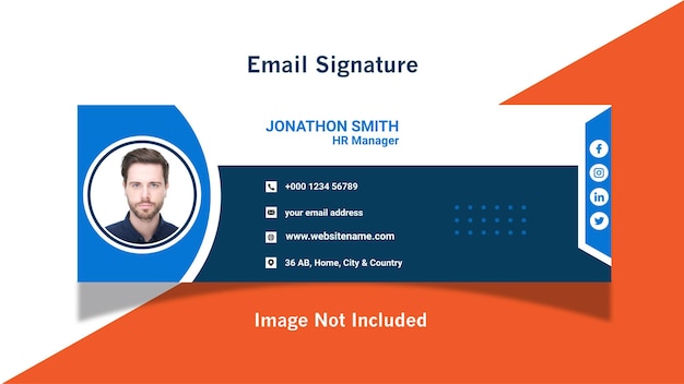 Vector creative and professional email signature template