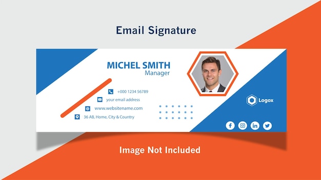 Vector creative and professional email signature template