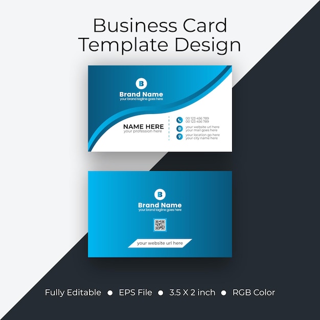 Creative professional and eye catching Business card template or visiting card template design