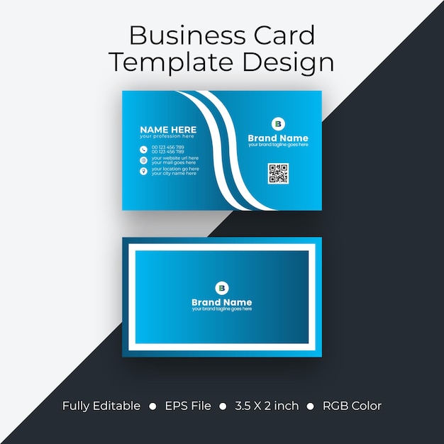 Vector creative professional and eye catching business card template or visiting card template design