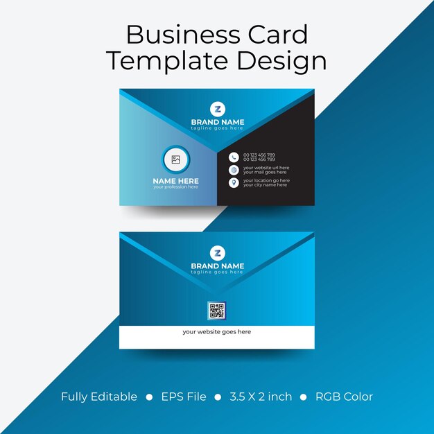 Vector creative professional and eye catching business card template or visiting card template design