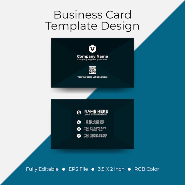 Vector creative professional and eye catching business card template or visiting card template design