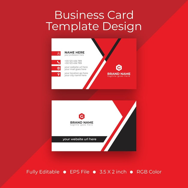 Creative professional and eye catching Business card template or visiting card template design