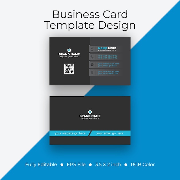 Creative professional and eye catching Business card template or visiting card template design