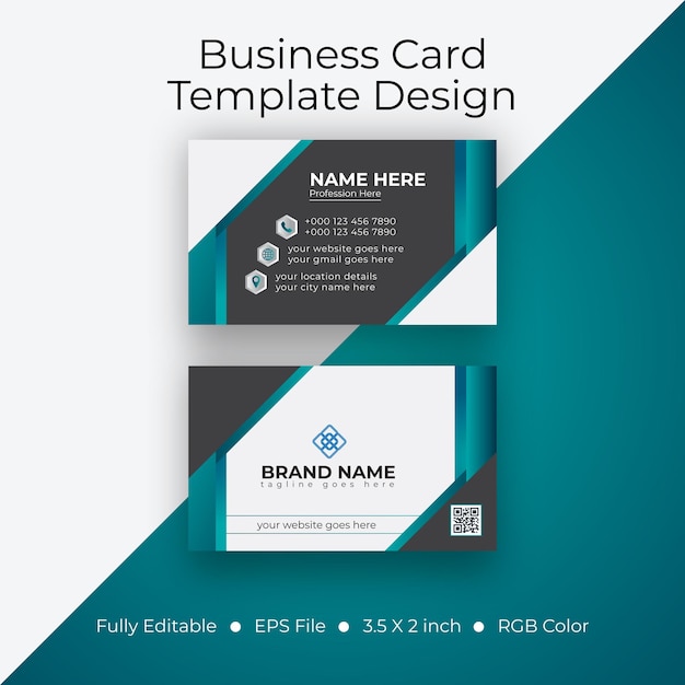 Creative professional and eye catching business card template or visiting card template design