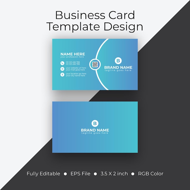 Creative professional and eye catching Business card template or visiting card template design