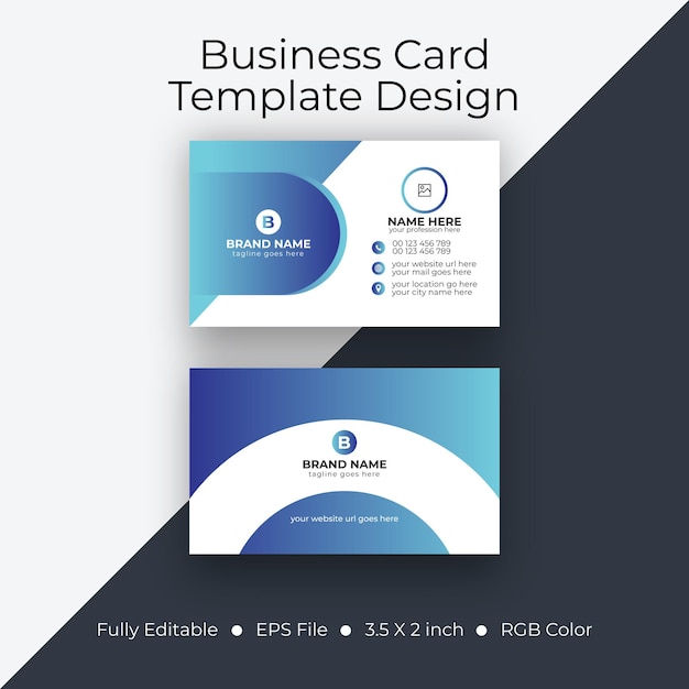 Creative professional and eye catching Business card template or visiting card template design