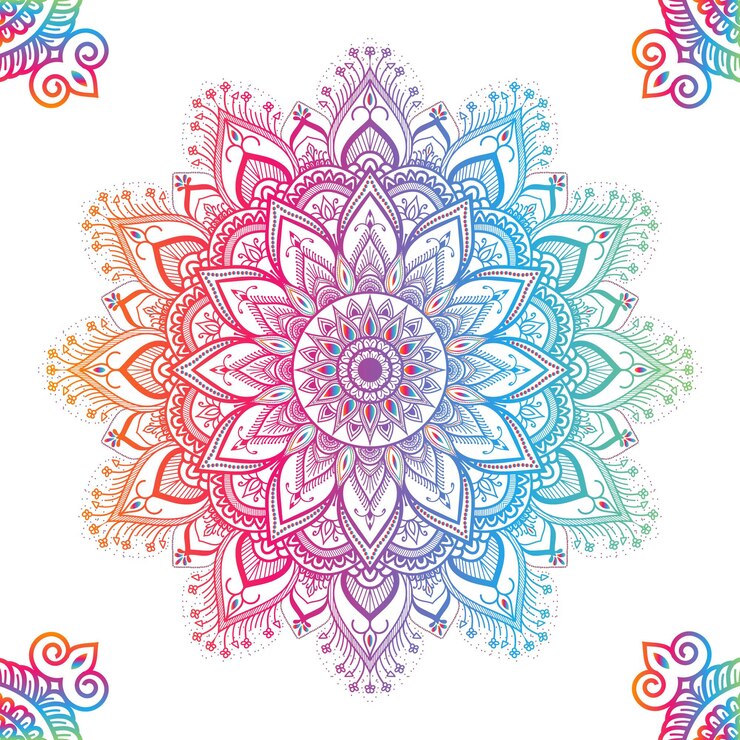 Vector クリエイティブでプロフェッショナルなグラデーションカラーの豪華な装飾用曼荼羅の背景デザイン15