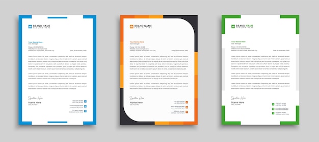 creative professional letterhead template design
