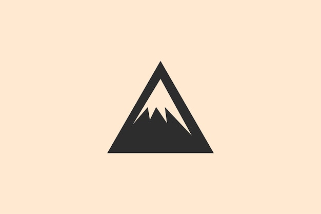 白い背景に創造的でプロフェッショナルなミニマリストの丘のロゴ デザイン テンプレート