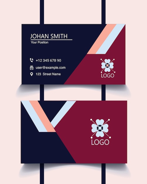 Vector creative professional modern corporate  business card design