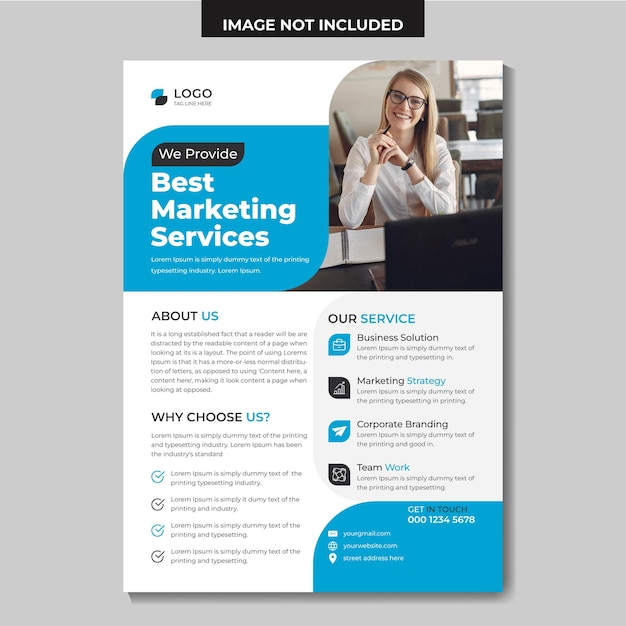 Creative professional modern marketing flyer template