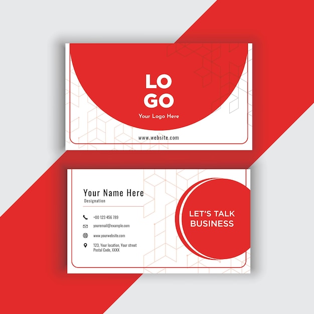 Creative Professional Red Business Card