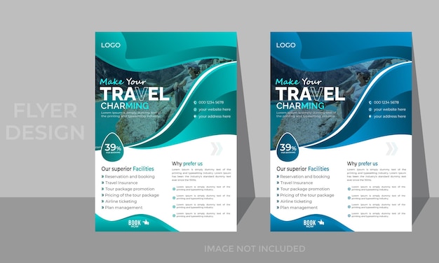 Creative professional travel flyer design template