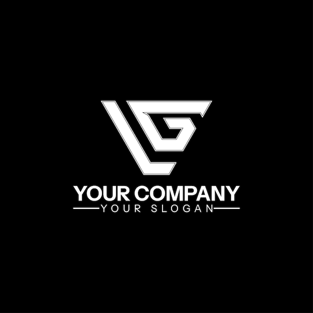 Creative Professional Trendy Letter L G G L Logo Design in Black and White Color