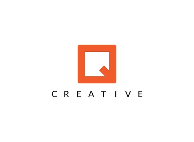 Vettore logo creative q latter