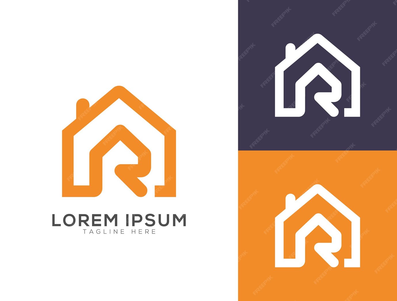 Premium Vector Creative r letter home logo design vector illustration