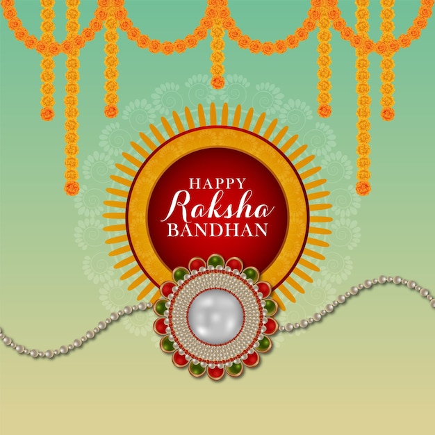 幸せなインドの祭りのための創造的なラキ幸せなラクシャバンダン